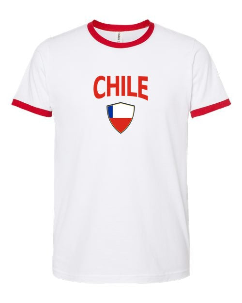 Chile Arched Crest Soccer Ringer Tee — NYC Factory