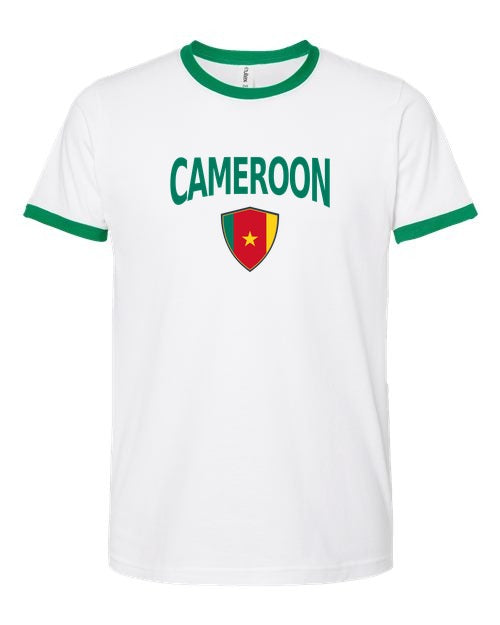 Cameroon Arched Crest Soccer Ringer Tee — NYC Factory