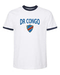 DR Congo 2026 Soccer Arched Crest Ringer Tee -- NYC Factory