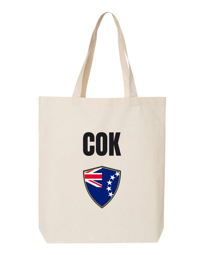 Cook Islands Soccer Tote Bag — National Crest Badge | NYC Factory