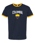 Colombia 2026 Soccer Arched Crest Ringer Tee -- NYC Factory