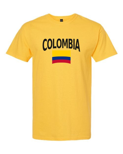 Colombia Soccer Tee 2026 — Classic Name & Flag | NYC Factory - Yellow