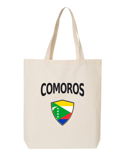Comoros Soccer Tote Bag — Arched National Crest | NYC Factory