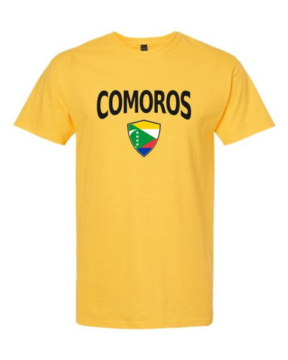 Comoros Arched Crest Soccer Tee — NYC Factory