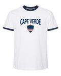 Cape Verde 2026 Soccer Arched Crest Ringer Tee -- NYC Factory