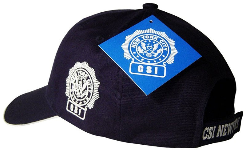 CSI Crime Scene Investigator Baseball Hat Navy White