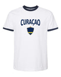 Curaçao 2026 Soccer Arched Crest Ringer Tee -- NYC Factory