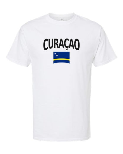 Curaçao Soccer Tee 2026 — Classic Name & Flag | NYC Factory - White
