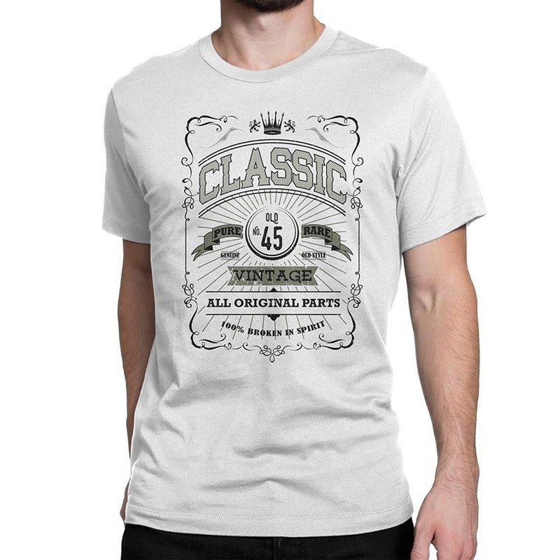 Classic Mens 45Th Birthday T-Shirt Vintage Unisex 45 Black