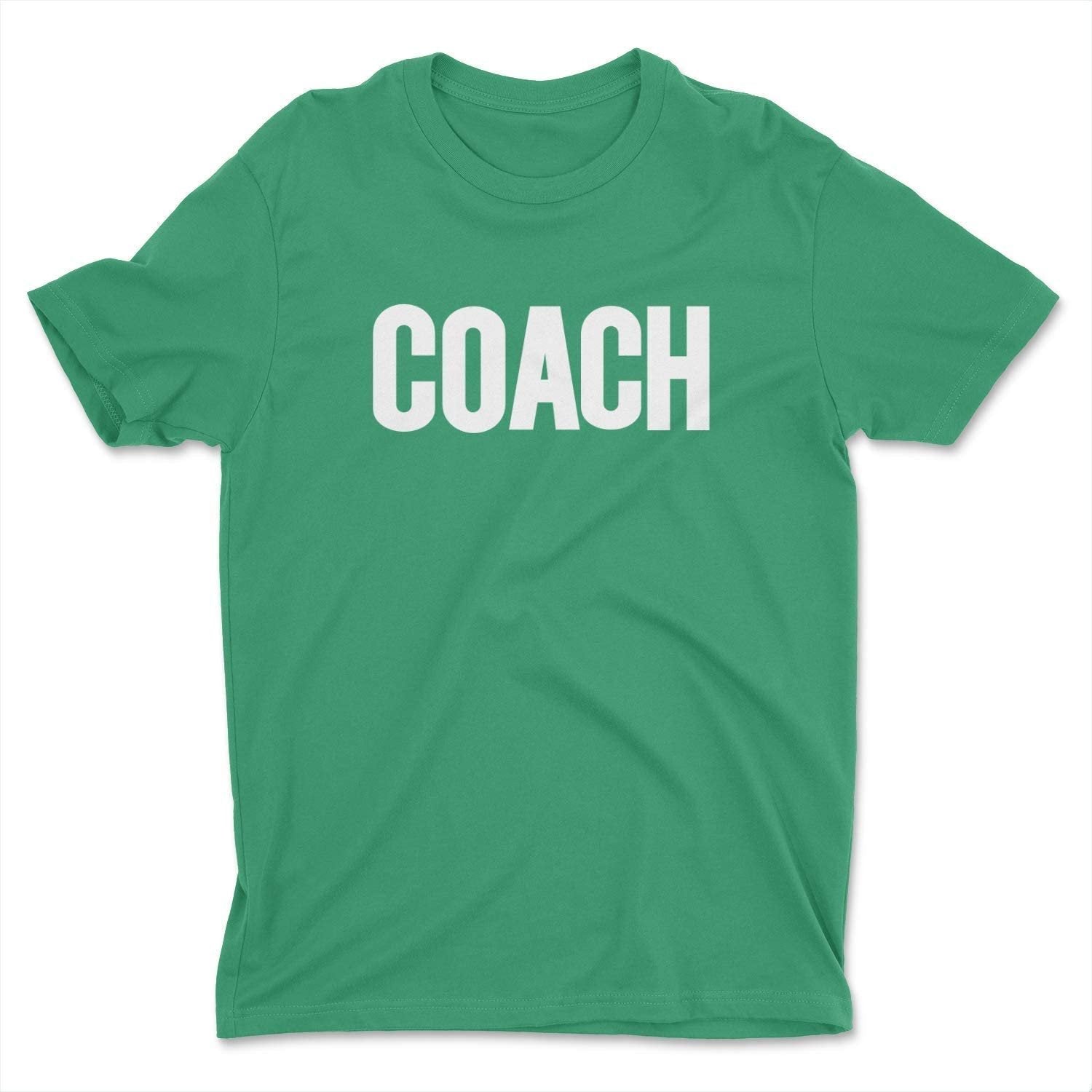 Coach Men's T-Shirt (Solid Design, Green & White)