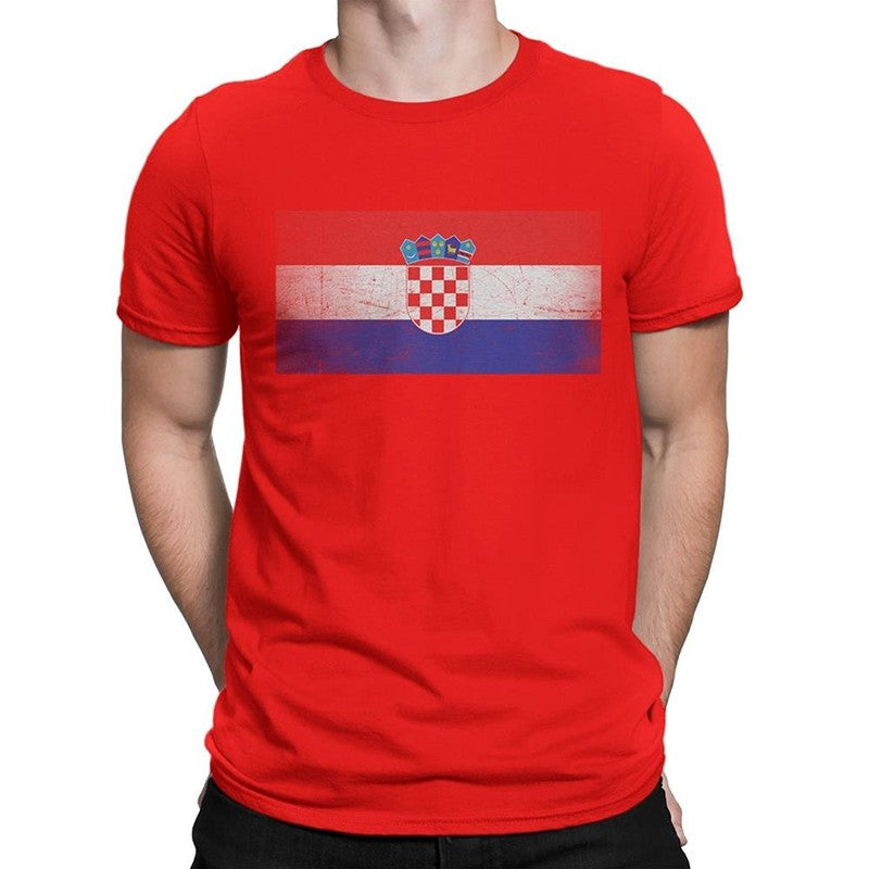 Croatia Flag Tee T-Shirt Unisex Mens Vintage Retro I Shirt