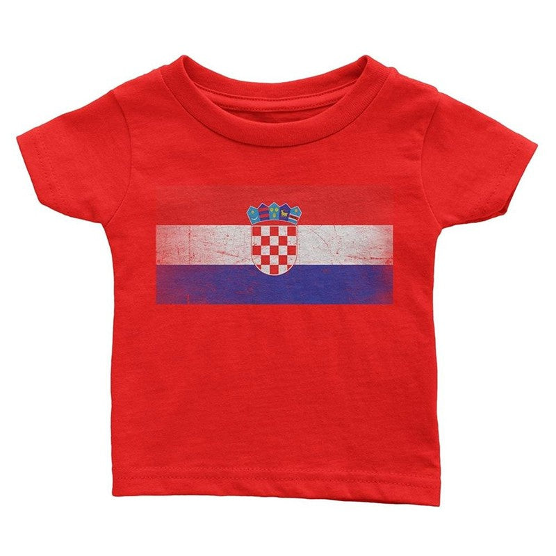 Croatia Flag Tee T-Shirt Unisex Toddler Vintage Retro I Shirt