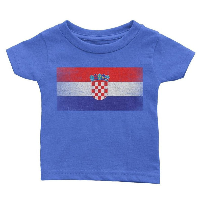 Croatia Flag Tee T-Shirt Unisex Toddler Vintage Retro I Shirt