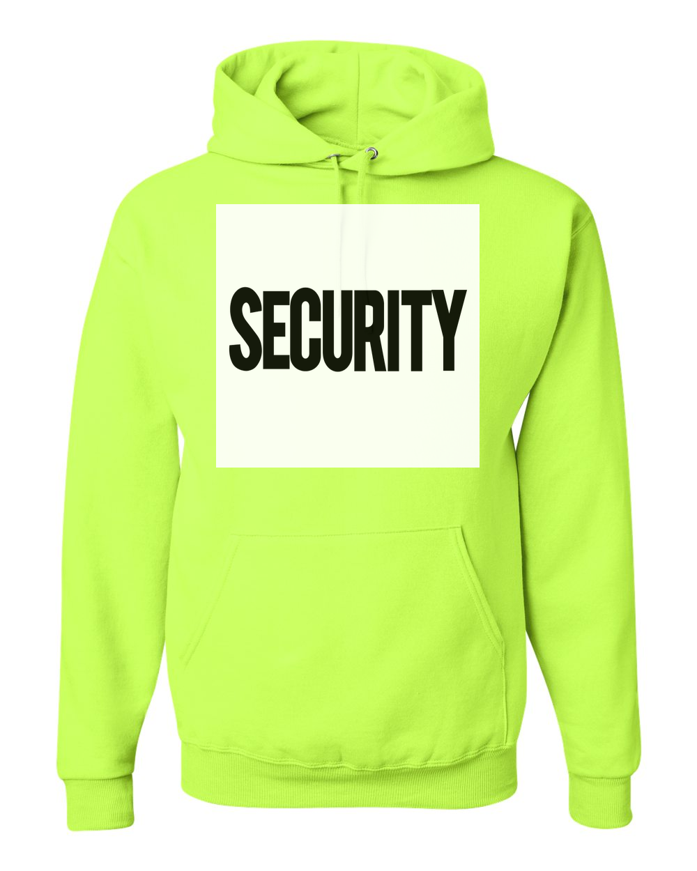 Custom Security Design Custom Hoodie Safety Green