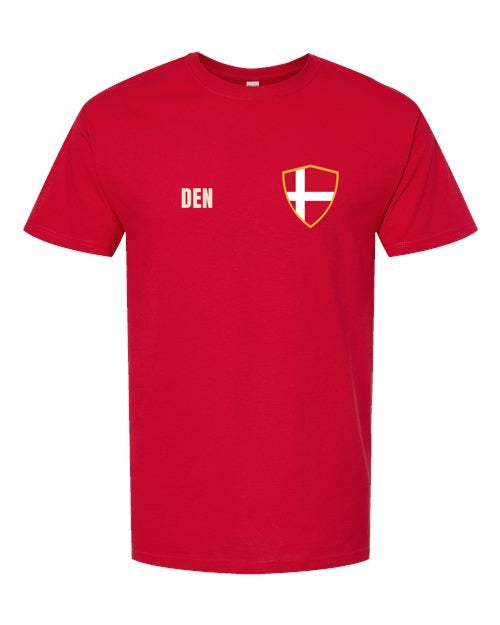 Denmark Soccer Tee — Retro National Crest | NYC Factory