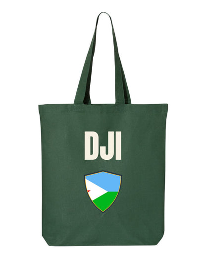 Djibouti Soccer Tote Bag — National Crest Badge | NYC Factory