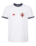 England Soccer Ringer Tee 2026 — Retro National Crest | NYC Factory