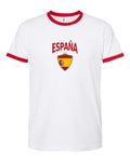 Spain 2026 Soccer Arched Crest Ringer Tee -- NYC Factory