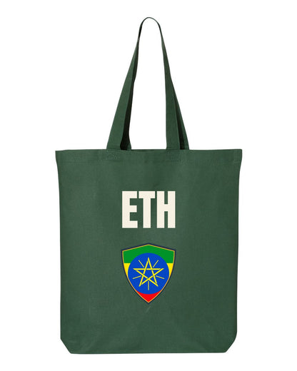 Ethiopia Soccer Tote Bag — National Crest Badge | NYC Factory