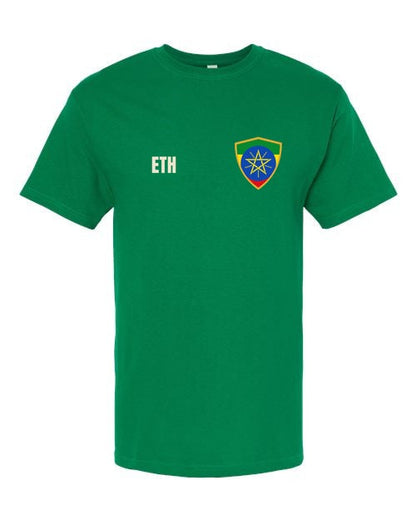 Ethiopia Soccer Tee — Retro National Crest | NYC Factory