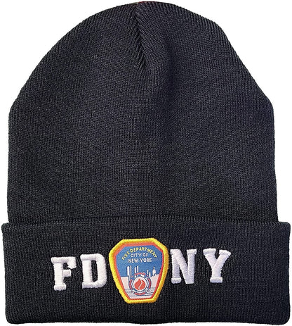 FDNY Beanie Winter Hats Officially Licensed Navy Blue