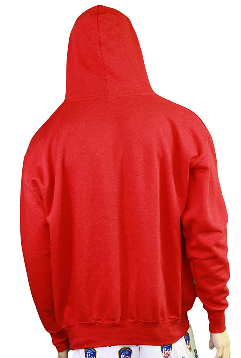 FDNY Hoodie Screen Print Fire Dept Sweatshirt Red