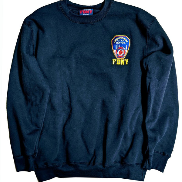 Vintage F.D.N.Y Sweatshirt/Grey Colour/Embroidery Logo/Pullover/Crewneck/Long Sleeve/New York/Fire online Fighter/911