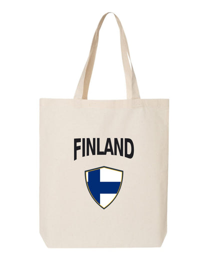 Finland Soccer Tote Bag — Arched National Crest | NYC Factory
