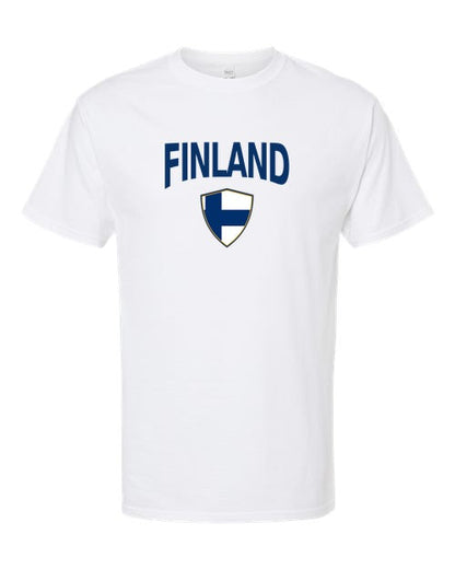 Finland Arched Crest Soccer Tee — NYC Factory