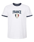 France 2026 Soccer Arched Crest Ringer Tee -- NYC Factory