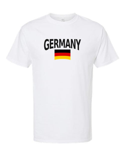 Germany Soccer Tee 2026 — Classic Name & Flag | NYC Factory - White