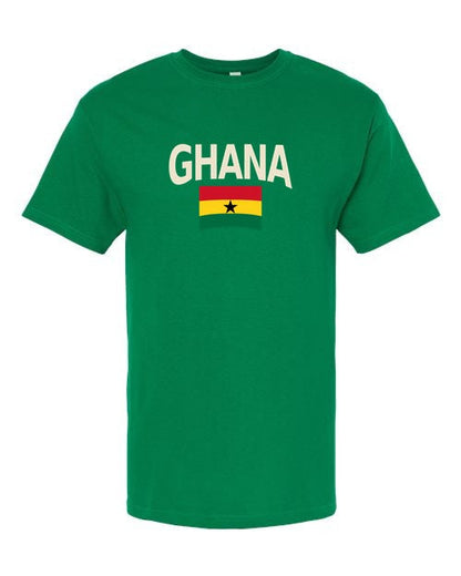 Ghana Soccer Tee 2026 — Classic Name & Flag | NYC Factory - Green