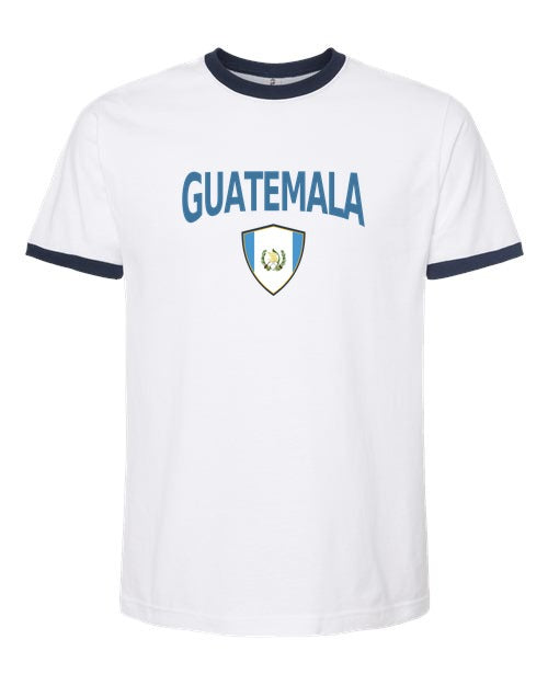 Guatemala Arched Crest Soccer Ringer Tee — NYC Factory