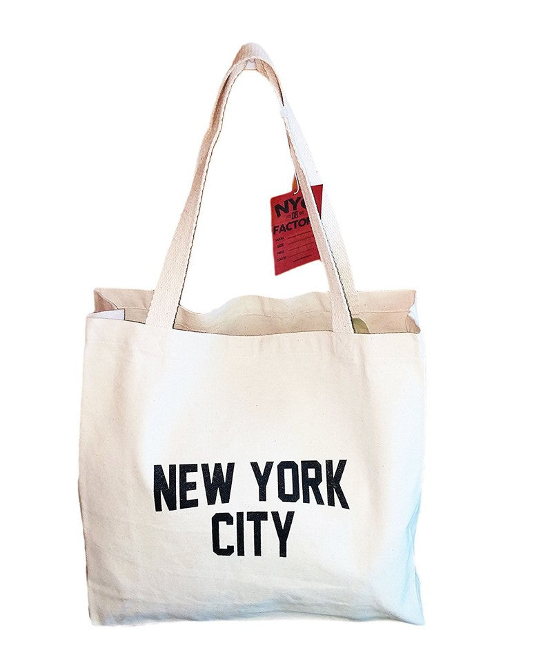 Gusseted New York City Tote Bag Lennon NYC Style Shopping Gym Beach