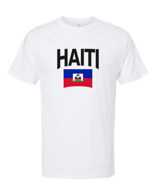 Haiti Soccer Tee 2026 — Classic Name & Flag | NYC Factory - White