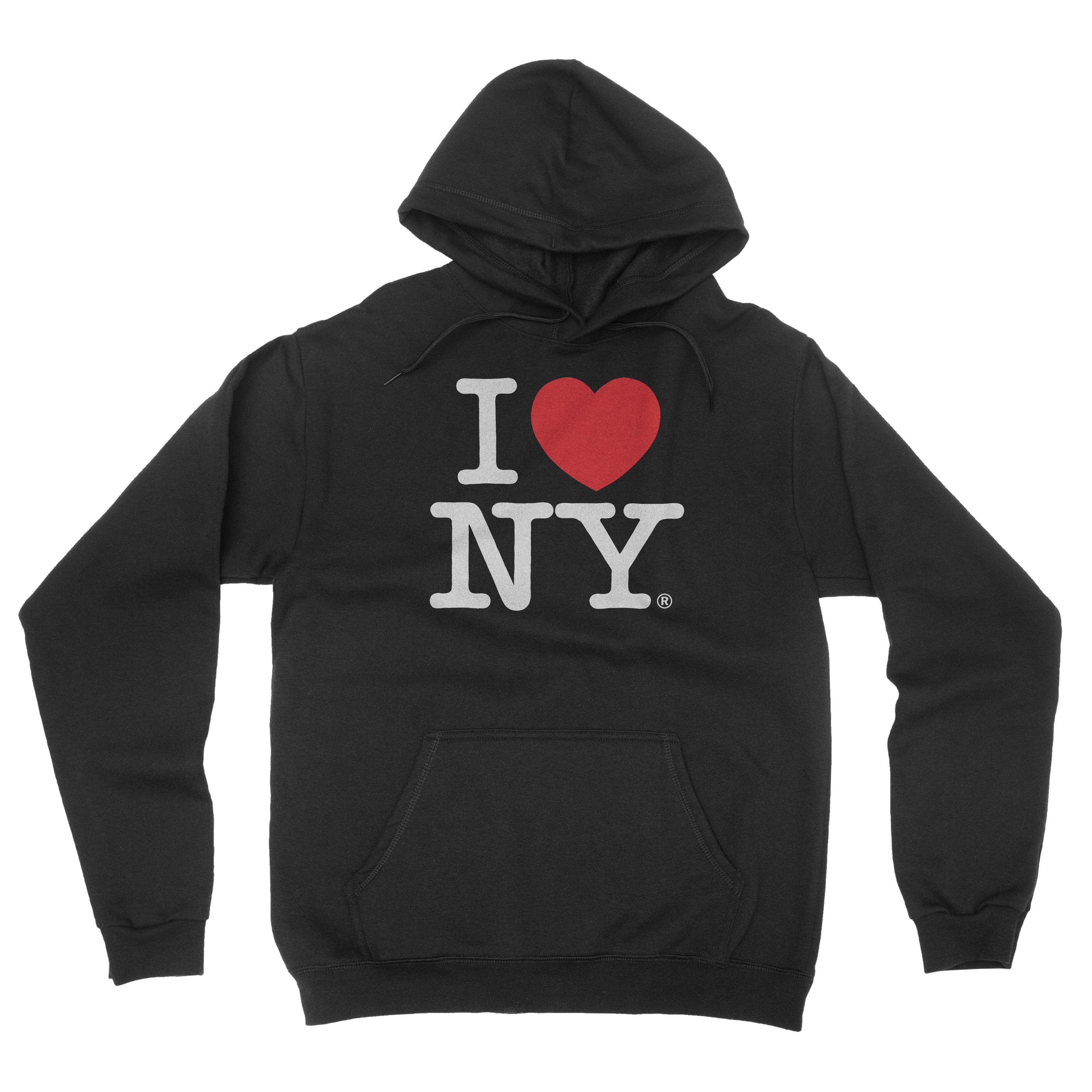 I Love NY Adult Unisex Hoodie Black