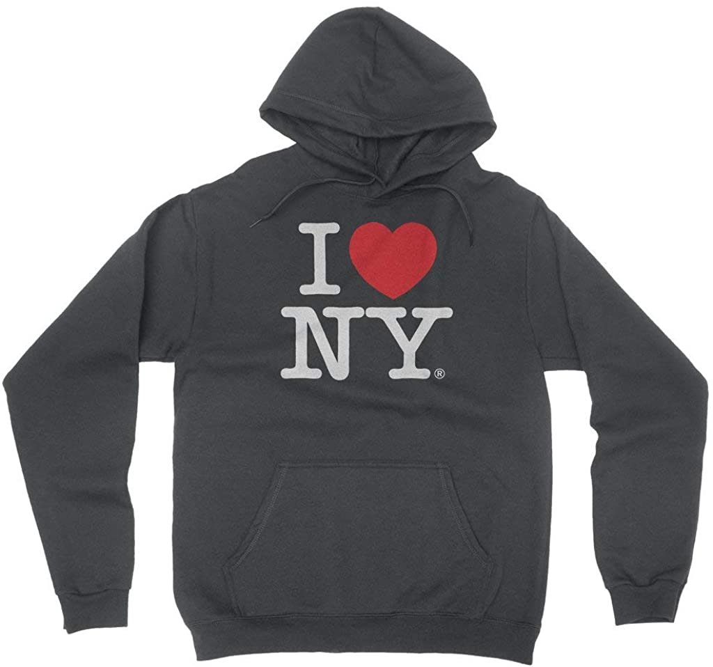 I Love NY Adult Unisex Hoodie Heather Charcoal