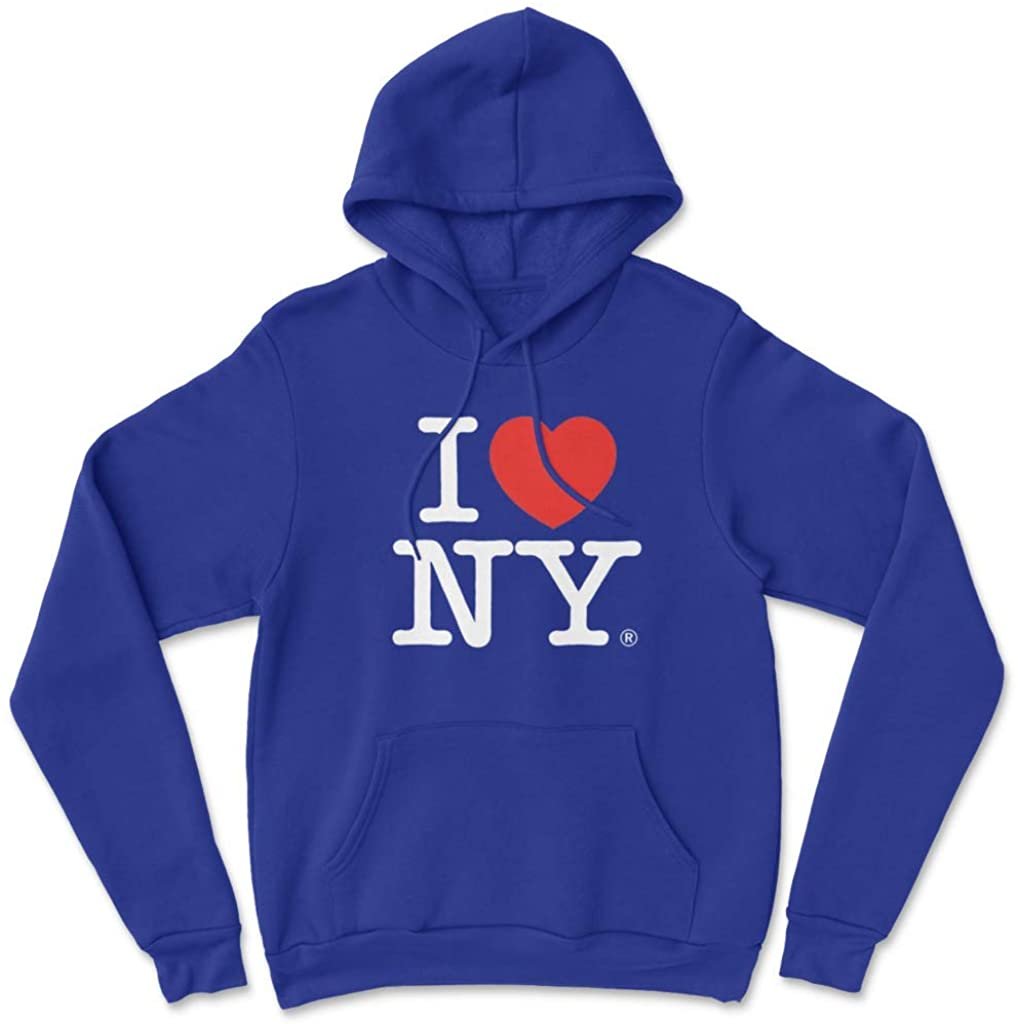 I Love NY Adult Unisex Hoodie Navy Blue