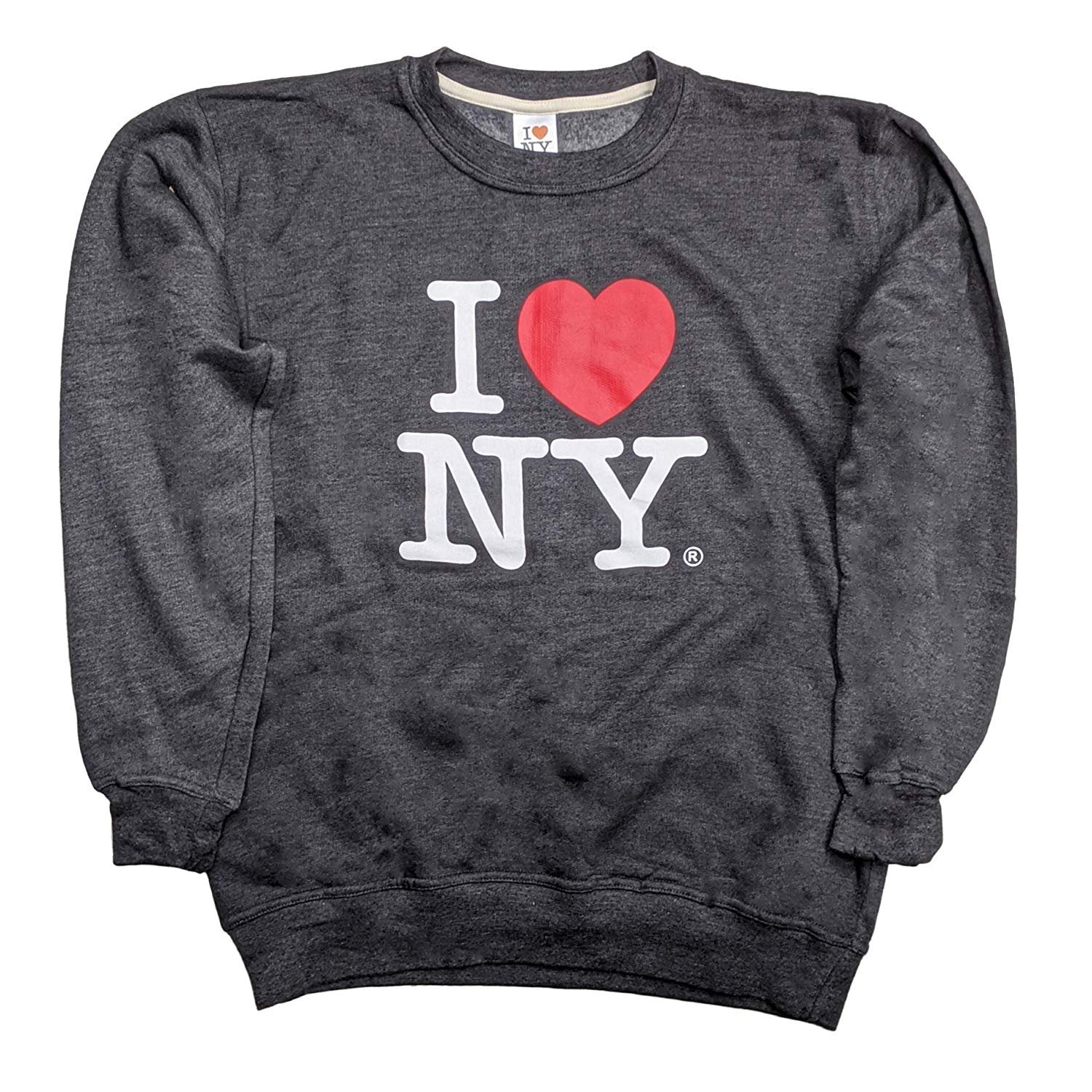 I Love NY Crewneck Sweatshirt Heather Gray Officially Licensed