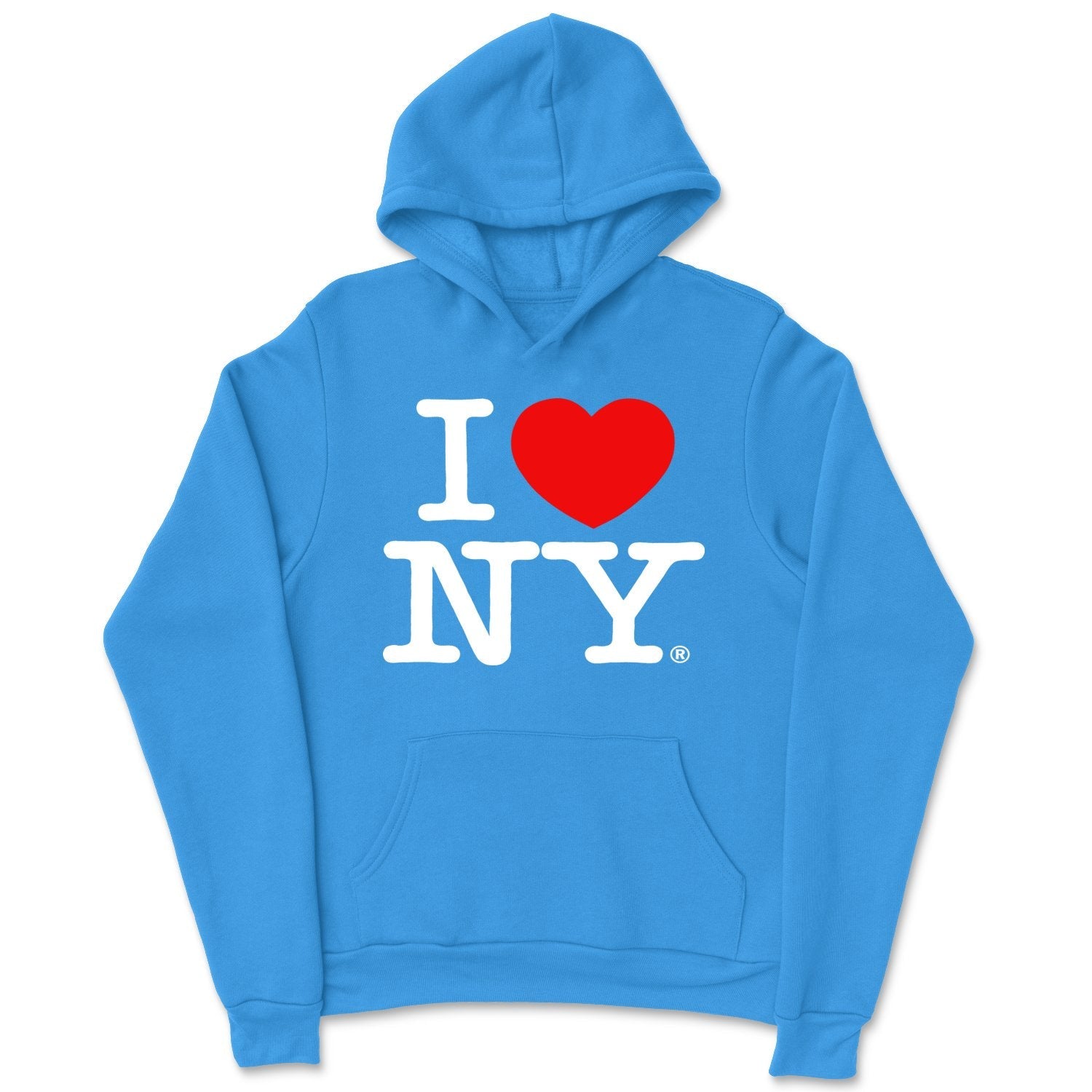 I Love NY Kids Hoodie Sweatshirt Officially Licensed (Youth, Turquoise)