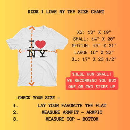 I Love NY Kids T-Shirt Officially Licensed Unisex Tee (Youth, Black)