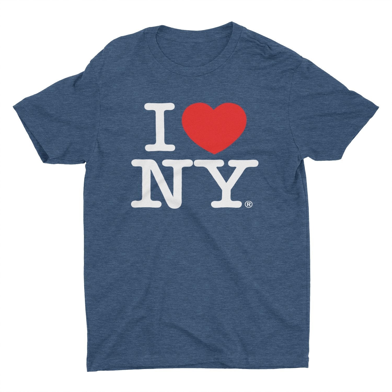 I Love NY Kids T-Shirt Officially Licensed Unisex Tees (Youth, Heather Denim)