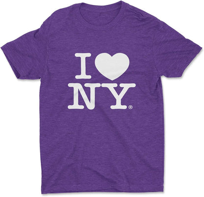 I Love NY Kids T-Shirt Officially Licensed Unisex Tees (Youth, Heather Purple)