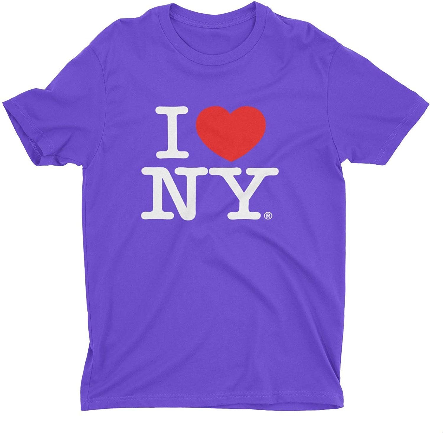 I Love NY Kids T-Shirt Officially Licensed Unisex Tees (Youth, Purple)