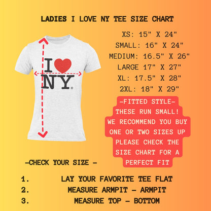 I Love NY Ladies Rhinestone Tee Black