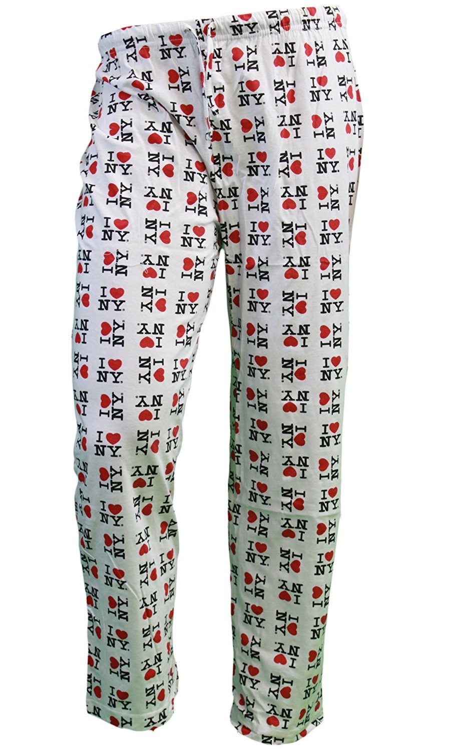 I Love NY New York Lounge Pants Heart Pajama Bottoms White