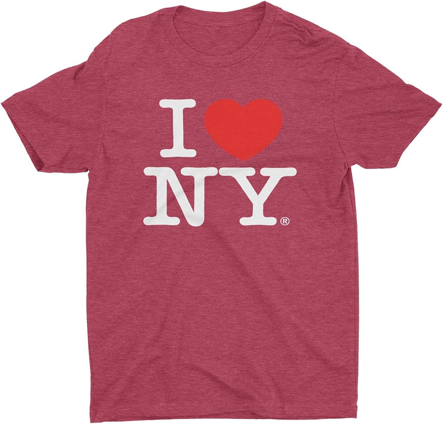 I Love NY Retro Vintage Tee Heather Burgundy