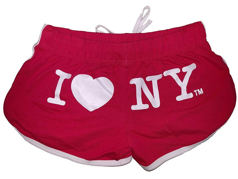 I Love NY Summer Shorts Ladies Hot Pink