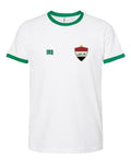 Iraq Soccer Ringer Tee 2026 — Retro National Crest | NYC Factory