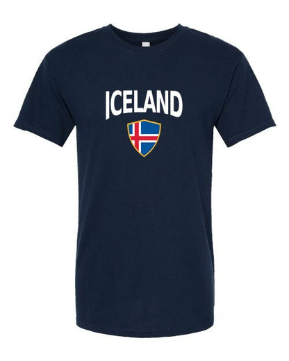 Iceland Arched Crest Soccer Tee — NYC Factory